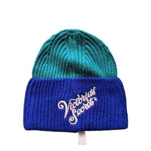 Victoria's Secret green and blue hat one size fits all